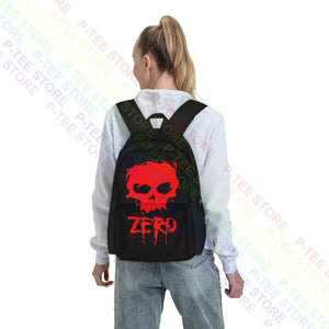 Zero Skateboard Blood Skull Backpack: Large Capacity Beach & Gym Bag