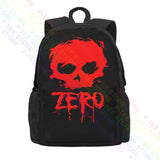 Zero Skateboard Blood Skull Backpack: Large Capacity Beach & Gym Bag
