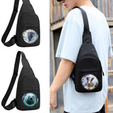 Canvas Shoulder Bag USB Male Anti Theft Chest Pack Sport Messenger Bag