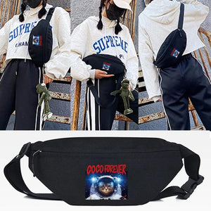 Moon Printing Waist Bags Wallet Casual Large Phone Belt Bag