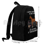 Thoroughbred And Wine Funny Horse Outdoor Hiking Backpack
