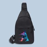 Waist Bag Chest Pack Phone Money Belt Paint Letter Print Fanny Travel Pouch