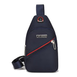 Men's Casual Chest Bag Waterproof Oxford Crossbody Shoulder Bag