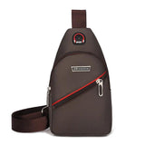 Men's Casual Chest Bag Waterproof Oxford Crossbody Shoulder Bag