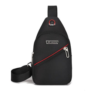 Men's Casual Chest Bag Waterproof Oxford Crossbody Shoulder Bag