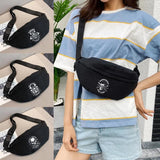 Skull Print Chest Bag Waist Pack Sports Bag Men Organizer Crossbody Bag