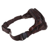 Men's Vintage Leather Messenger Bag Waist Pack