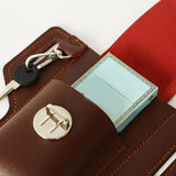 Men Leather Waist Bag Large Capacity Multi-layer Buckle Box Bag