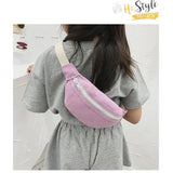 Children's Red Waist Bag for Kids Girl Boy Fanny Pack