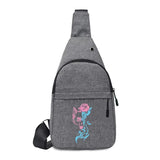 Men Crossbody Chest pack Waist bag Print Cycling Messenger Shoulder Bag