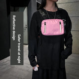 Streetwear Chest Bag Unisex Casual Vest Nylon Waist Pack 22x16x4cm