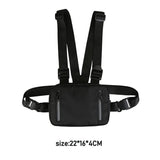 Streetwear Chest Bag Unisex Casual Vest Nylon Waist Pack 22x16x4cm