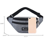 Waist Bag Three Zipper Pocket Men Chest Handbag Fanny Pack