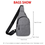 Men Shoulder Chest Pack Canvas Sling Bag Outdoor Sport