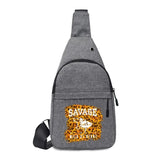 Men Shoulder Chest Pack Canvas Sling Bag Outdoor Sport