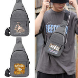 Men Shoulder Chest Pack Canvas Sling Bag Outdoor Sport