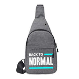 Men Shoulder Chest pack Phrase Print Handbags