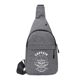 Men's Outdoor Skull Print Sling Bag for Hiking Camping Fishing