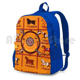 Horse Fabric Collection Outdoor Hiking Backpack Riding Climbing Sports Bag