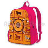 Horse Fabric Collection Outdoor Hiking Backpack Riding Climbing Sports Bag