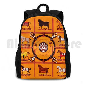 Horse Fabric Collection Outdoor Hiking Backpack Riding Climbing Sports Bag