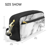 Marble Texture Pencil Case Stationery Pouch Bag Cosmetic Makeup Zipper Bag