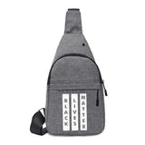 Phrase Print Crossbody Chest Pack Handbag