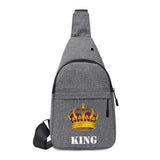 Men Canvas Chest Pack Backpack with Cross Chest Strap
