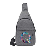 Men's 26 Letter Paint Chest Bag for Casual Walks