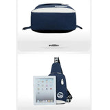 Men Nylon Sport Sling Shoulder Small Bag Chest Pack Backpack USB Charging