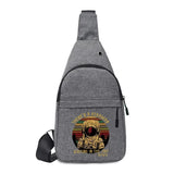 Men's Chest Bag Pew Print Outdoor Sport Travel Messenger Bag