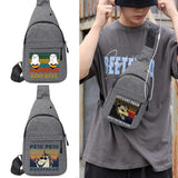 Men's Chest Bag Pew Print Outdoor Sport Travel Messenger Bag
