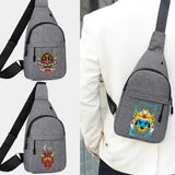 Chest Pack for Men Gym Sports Bag Monster Printing Women Waist Bag