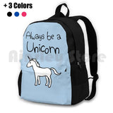 Always Be A Unicorn Outdoor Hiking Backpack Riding Climbing Sports Bag