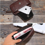 Men Leather Hip Bum Belt Bag Male Phone Pouch High Waist Boy Fanny Packs