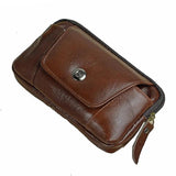 Men Leather Hip Bum Belt Bag Male Phone Pouch High Waist Boy Fanny Packs