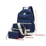 Canvas School Backpack for Girls Teenager Travel Bags