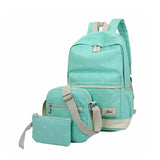 Canvas School Backpack for Girls Teenager Travel Bags