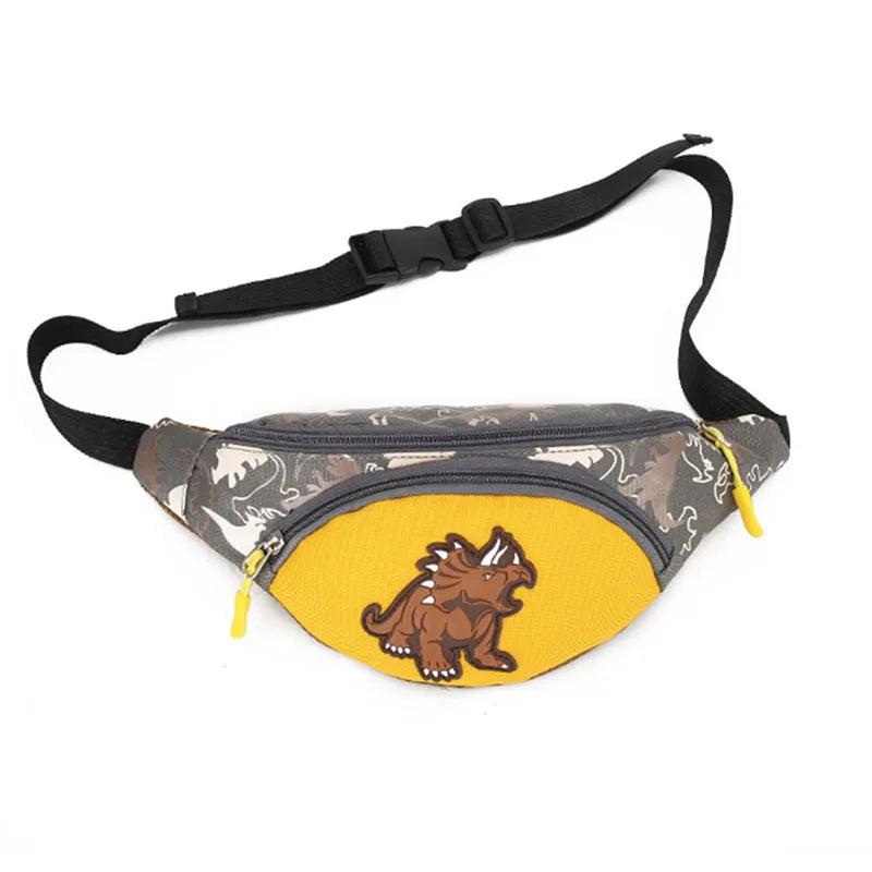 Kid Dinosaur Waist Bag Fanny Chest Belt Money Pouch Zipper Waist Pack