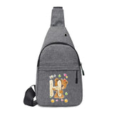 Canvas Shoulder Bag Crossbody Pack Small Bear Letter Print