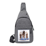Unisex Canvas Casual Chest Pack Shoulder Clutch Cell Phone Waist Bag