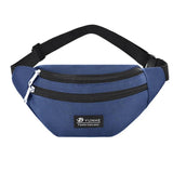 Waist Bag Women Three Zipper Pocket Men Chest Handbag Unisex Fanny Pack