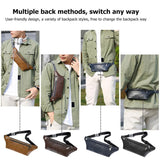 Men Shoulder Belt Bag Retro Casual PU Leather Phone Pouch Chest Crossbody Waist
