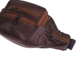 Men's Vintage Leather Messenger Bag Waist Pack Pouch Outdoor Hiking Motorcycle