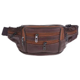 Men's Vintage Leather Messenger Bag Waist Pack Pouch Outdoor Hiking Motorcycle