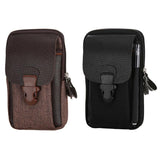 Men Canvas Waist Bag Classic Texture Casual Phone Purse Travel Belt Pouch