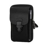 Men Canvas Waist Bag Classic Texture Casual Phone Purse Travel Belt Pouch