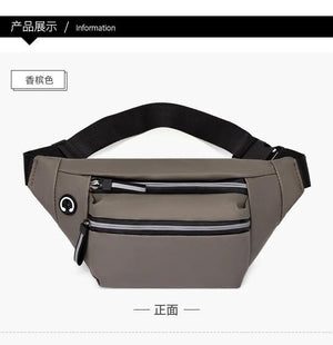 Waterproof Man Waist Bag Chest Pack Sports Crossbody Bag
