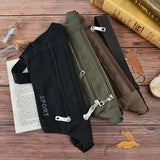 Canvas Hiking Zip Bag Large Capacity Waist Pack for Camping