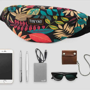 Men's Printed Waist Bag Street Sports Belt Bag Messenger Bag